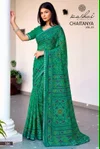Chaitanya Vol 3 By Kashvi Georgette Bandhani Bandhej Sarees 